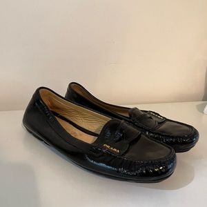 PRADA patent loafers/driving shoe size 38.5